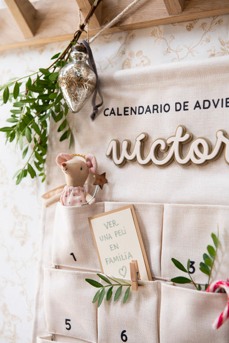 Calendario de adviento de tela personalizado