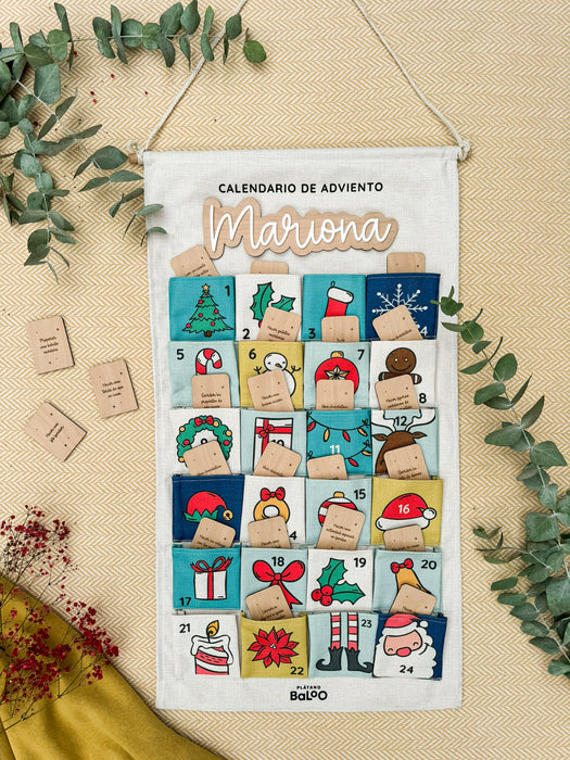 Calendario de adviento "Santa" personalizado