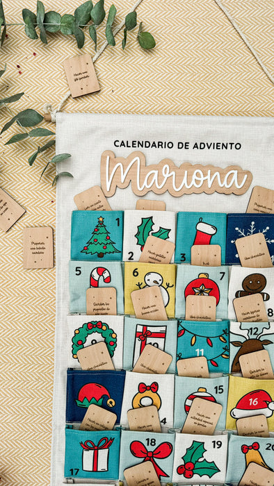 Calendario de adviento "Santa" personalizado