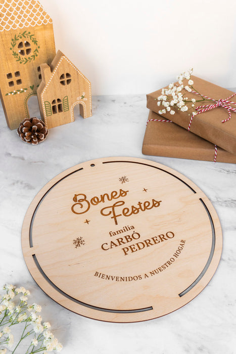 Corona de Navidad familiar