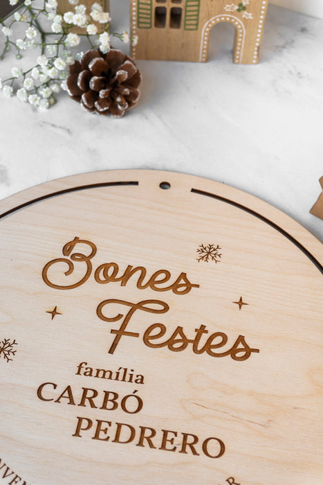 Corona de Navidad familiar