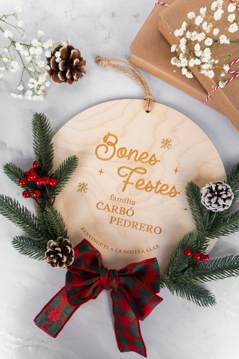 Corona de Navidad familiar