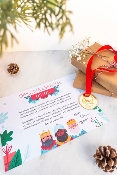 Medalla y diploma de buen comportamiento