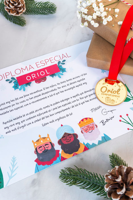Medalla y diploma de buen comportamiento
