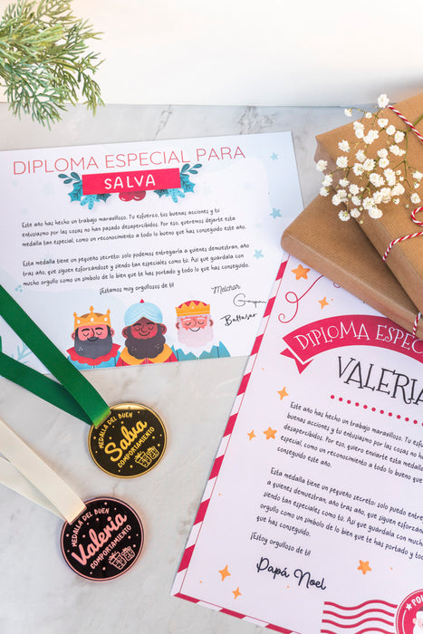 Medalla y diploma de buen comportamiento