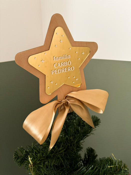 Estrella personalizada para el árbol de Navidad