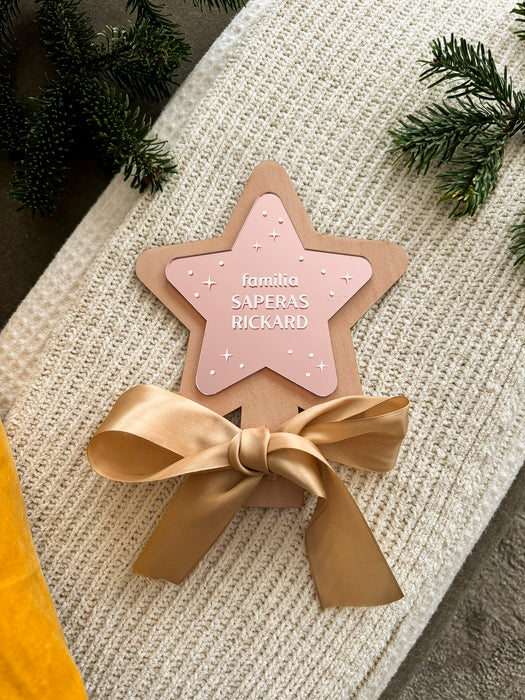 Estrella personalizada para el árbol de Navidad