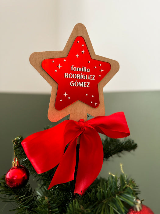 Estrella personalizada para el árbol de Navidad