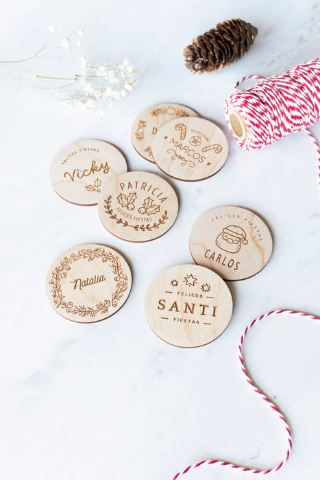 Marcasitios de Navidad - Redondos