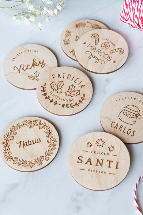 Marcasitios de Navidad - Redondos