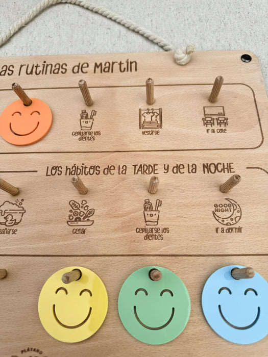 Tabla de rutinas refuerzo positivo